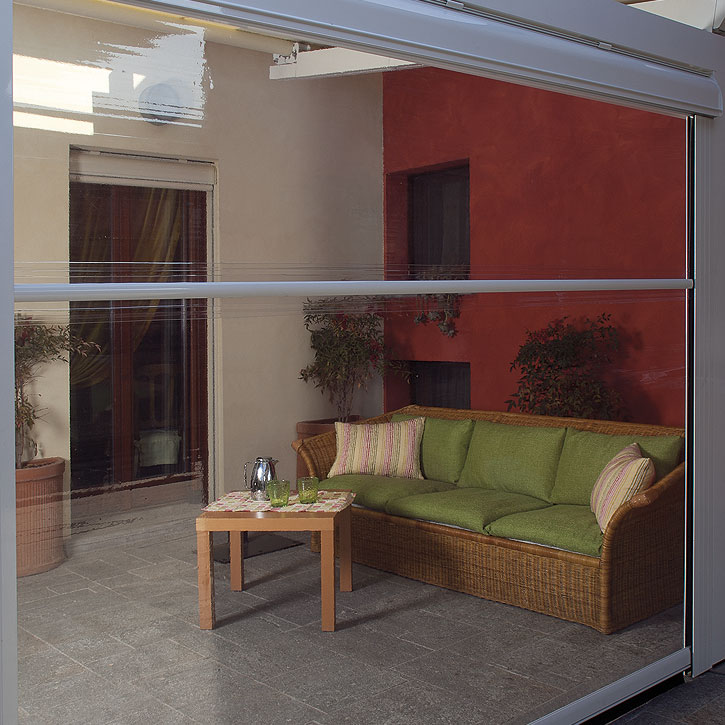 Tenda antivento trasparente per verande in pvc Cristal